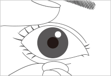 Insert the contact lenses